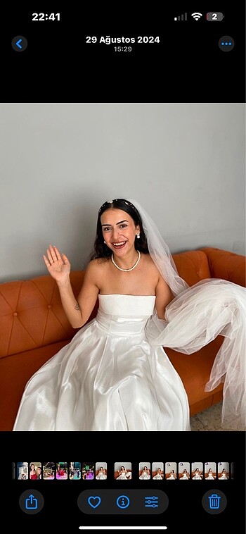 m Beden beyaz Renk Nikah nişan isteme söz gelin alma elbisesi