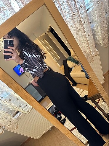 Siyah kumaş pantolon - Görsel 2