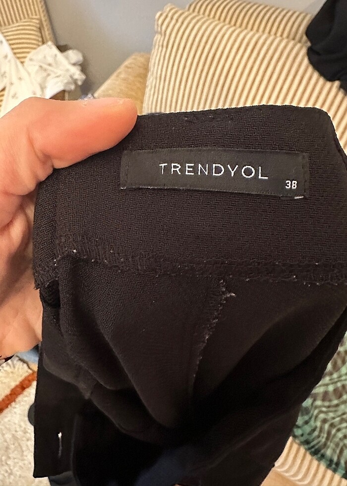 Siyah kumaş pantolon - Görsel 3