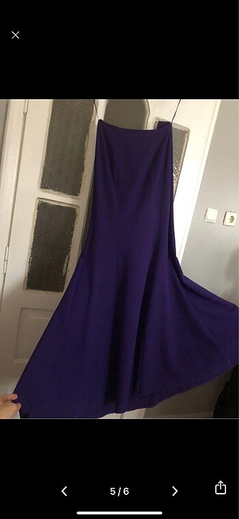 Balık etekli mürdüm abiye takım - Görsel 4