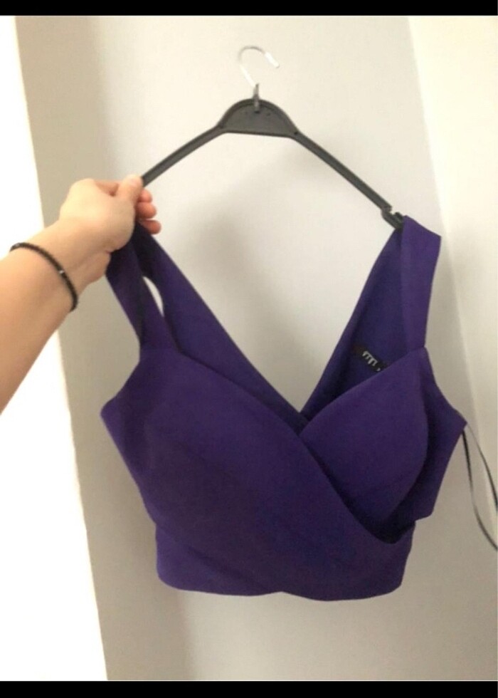 Balık etekli mürdüm abiye takım - Görsel 2