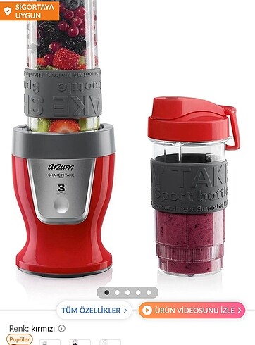Arzum Shaken Take Smoothie Blender
