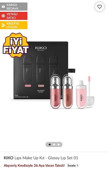 Kiko Lips Make Up Kit Gloss Lip Set