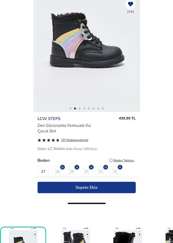 LC Waikiki Lcw Steps Renkli Detayli Kiz Cocuk Botu