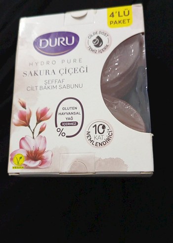 Duru Hydro Pure Sakura Çiçeği Cilt Bakım Sabunu 4'lü