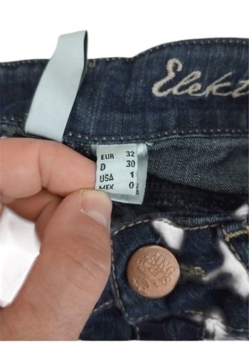 s Beden Lacivert Kadın Denim Pantolon