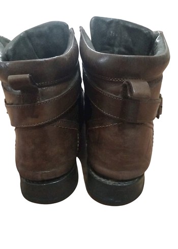 Kahverengi Deri Tokalı Erkek Biker Botları - Görsel 2