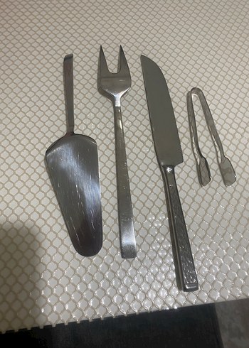 Emsan Gri Paslanmaz Çelik 4 Parça Servis Seti