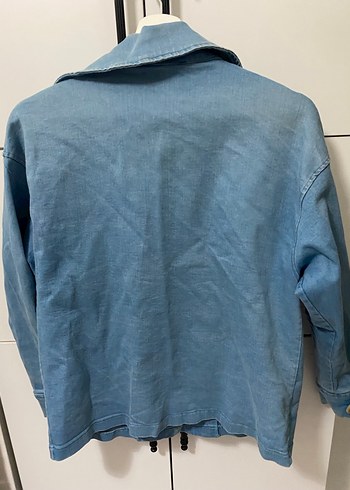 LC Waikiki Düğmeli Mavi Kadın Denim Ceket