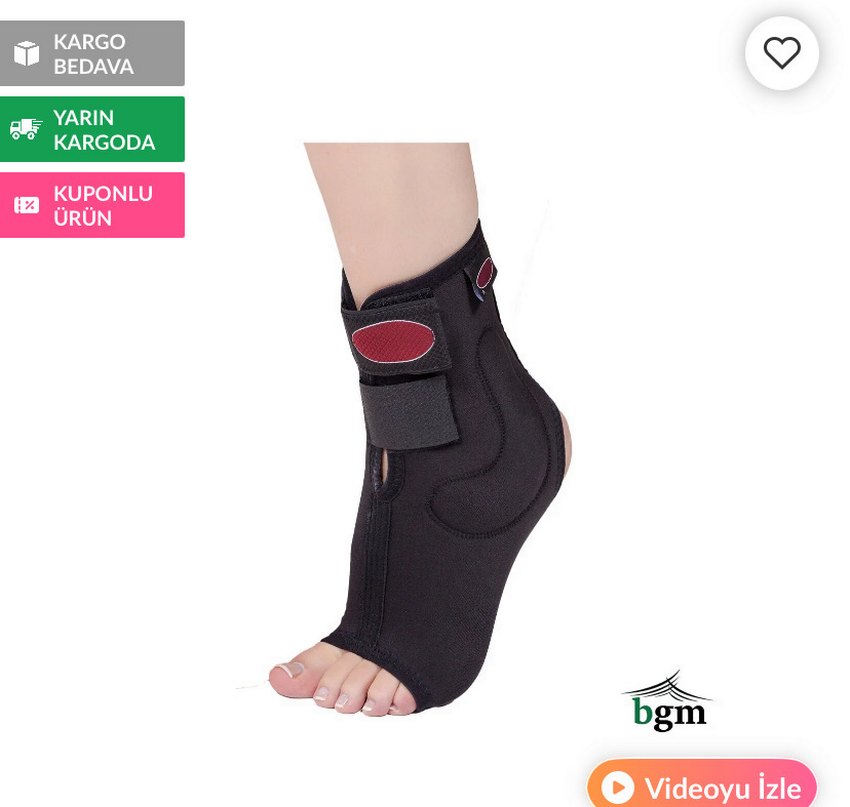 Velcro kapamalı siyah gri  bileklik ayak - Görsel 2