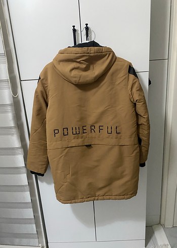 Kahverengi Kapüşonlu Erkek Çocuk Kaban - Görsel 5