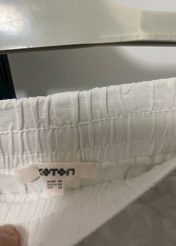 %100 keten beyaz pantolon - Görsel 3