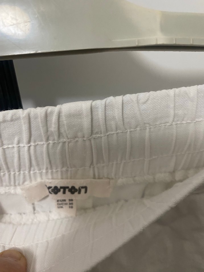 %100 keten beyaz pantolon - Görsel 3