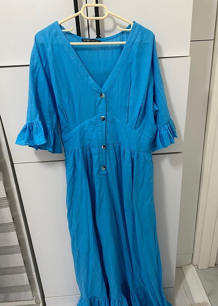 0 keten elbise - Görsel 2