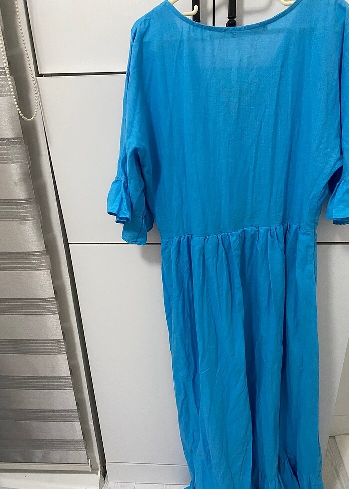 0 keten elbise - Görsel 3