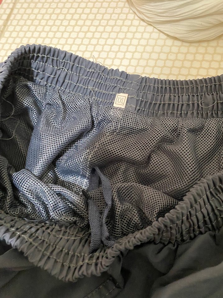 Erkek Lacivert Çizgili Spor Şort - Görsel 4