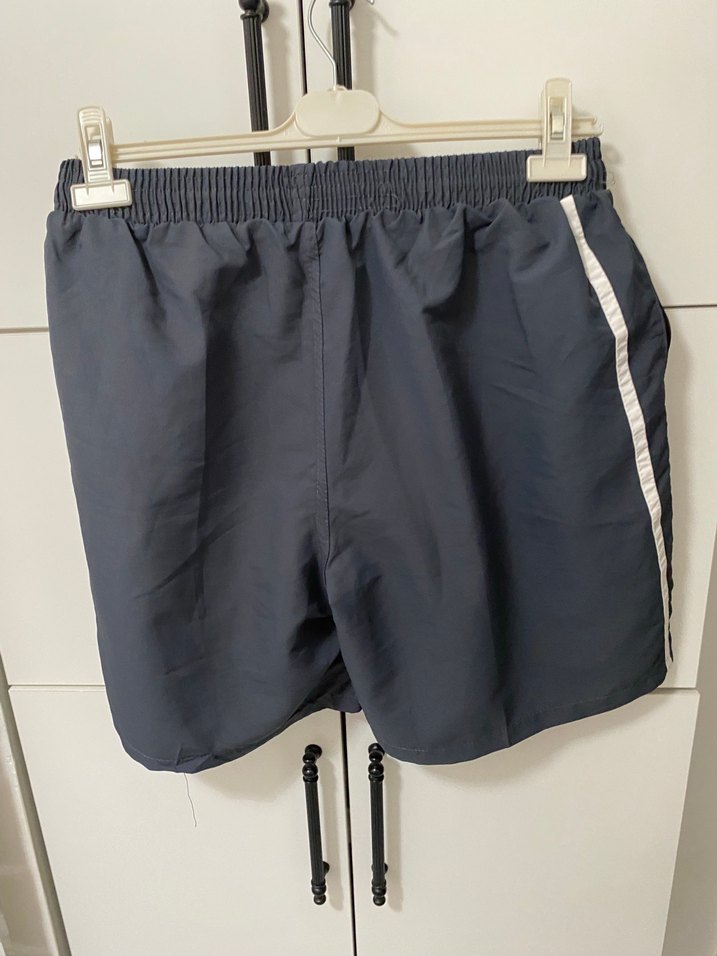 Erkek Lacivert Çizgili Spor Şort - Görsel 2