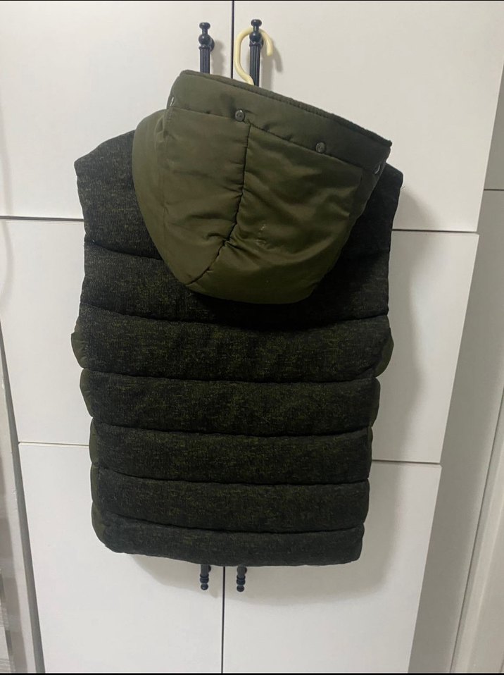 Colins orijinal Kadın Gri Fermuarlı Şişme Yelek - Görsel 4