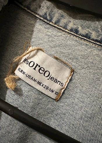 l Beden Düğmeli Rahat Kesim Kadın Denim Ceket