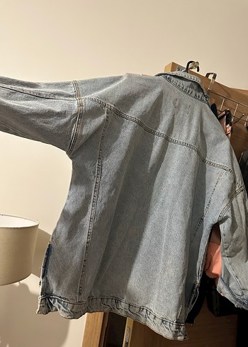 Diğer Düğmeli Rahat Kesim Kadın Denim Ceket