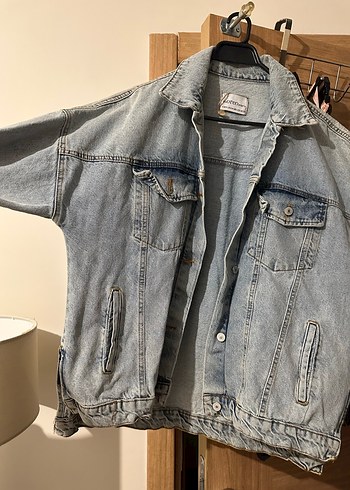 Düğmeli Rahat Kesim Kadın Denim Ceket