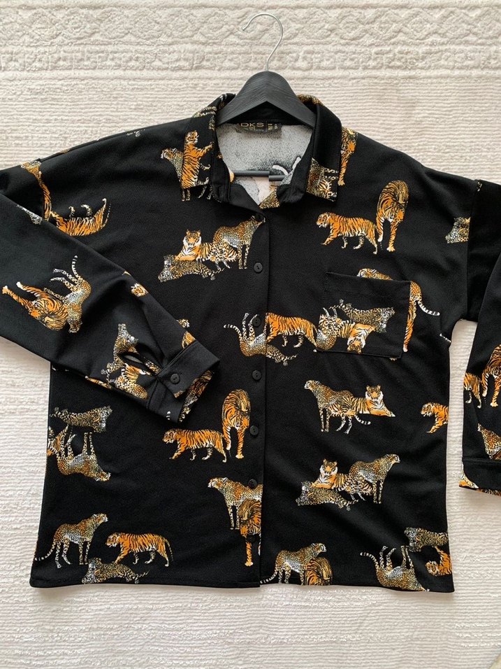 kaplanlı gömlek - Görsel 3