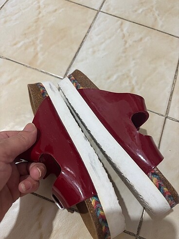 35 Beden bordo Renk Ceyo terlik