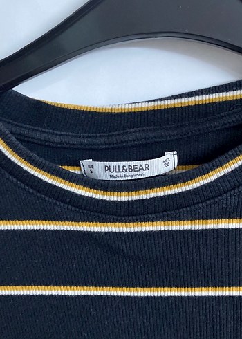 Pull and Bear Çizgili mini triko elbise