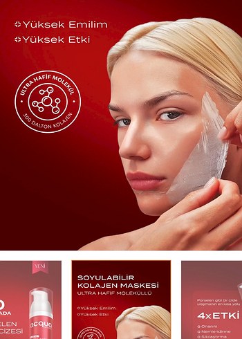 Beden Acqua perfection marka soyulabilen kolajen maske