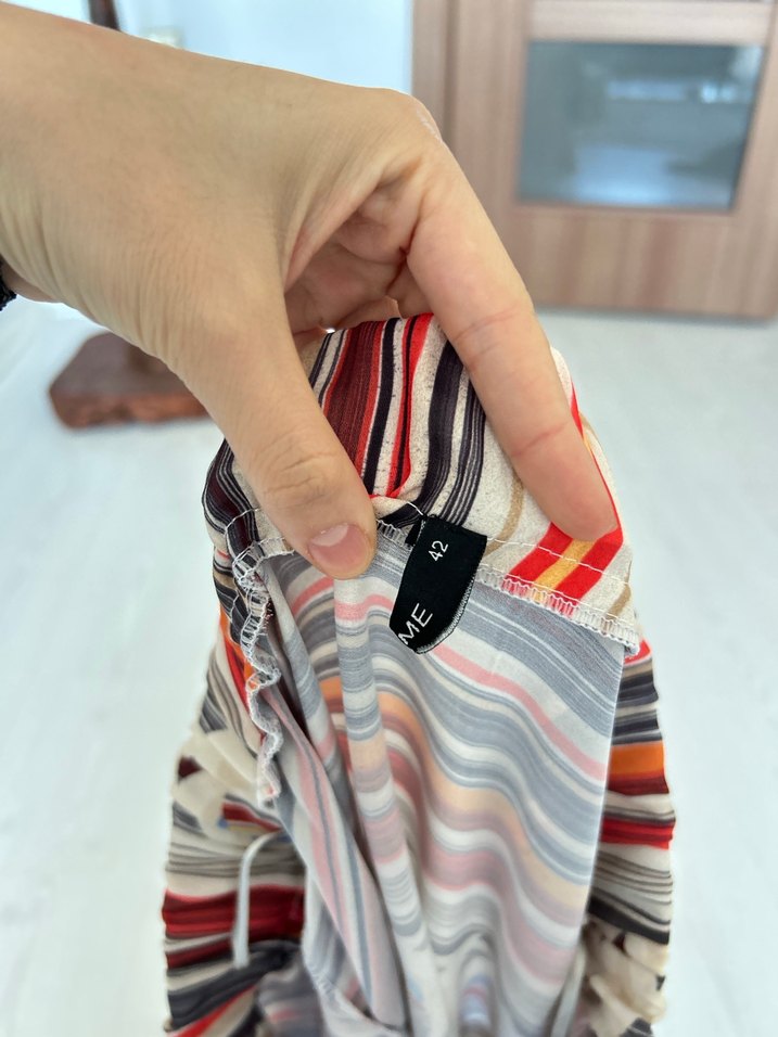 Bohem 42 beden Çok Renkli Midi Hamile Etek - Görsel 4