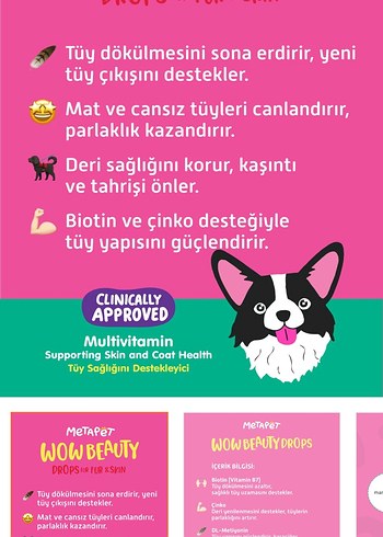 Metapet köpeklere Tüy sağlığını destekleyici b vita minli damla - Görsel 6