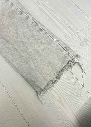 Gri Baskılı Rahat Kesim Kadın Kot Pantolon - Görsel 3