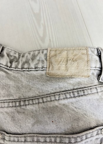 Gri Baskılı Rahat Kesim Kadın Kot Pantolon - Görsel 9