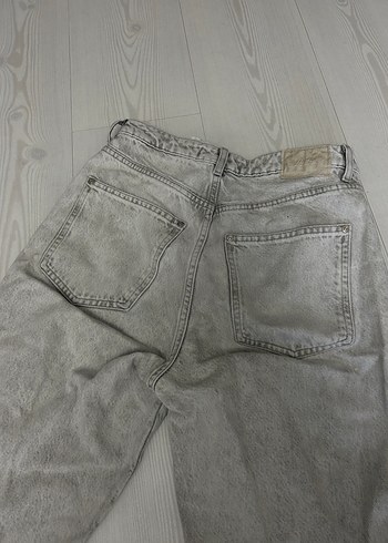 Gri Baskılı Rahat Kesim Kadın Kot Pantolon - Görsel 11