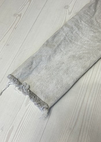 Gri Baskılı Rahat Kesim Kadın Kot Pantolon - Görsel 14