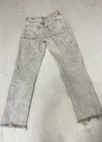 Gri Baskılı Rahat Kesim Kadın Kot Pantolon - Görsel 10