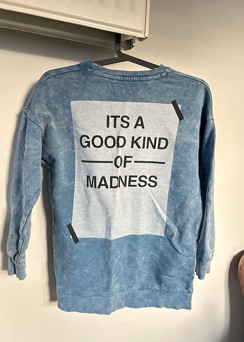 Zara 9/10 yaş Erkek Çocuk Mavi Denim Sweatshirt - Görsel 7