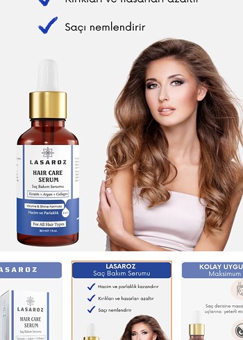 Lasaroz Saç Bakım Serumu 30ml - Görsel 13