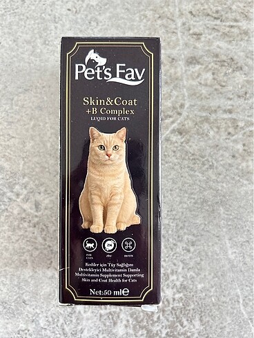 Pets fav kediler için tüy sağlığı destekleyici multi vitaminn da