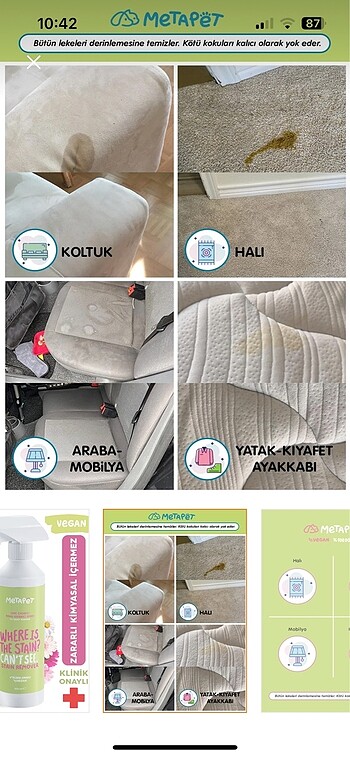  Beden Metapet markasının kedi idrar ve çiş giderici, tuvalet lekelerin