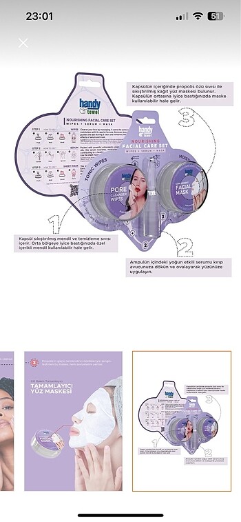 Handy Towel besleyici yüz bakım seti - Görsel 11