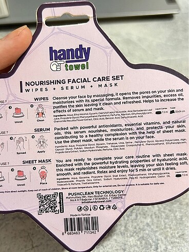 Handy Towel besleyici yüz bakım seti - Görsel 5