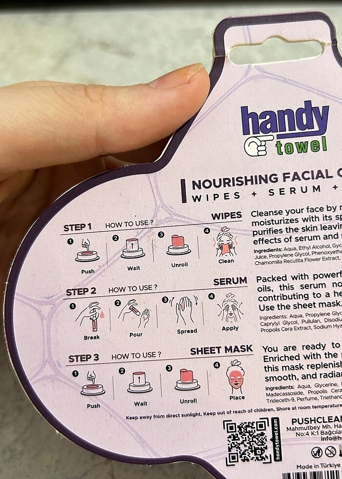 Handy Towel besleyici yüz bakım seti - Görsel 4