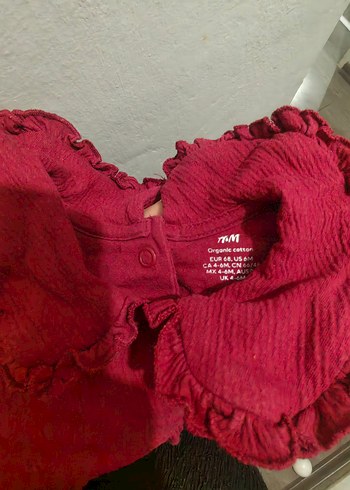 H&M H&M Kız bebek Kırmızı Fırfırlı Elbise