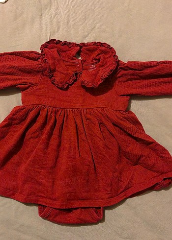 H&M Kız bebek Kırmızı Fırfırlı Elbise