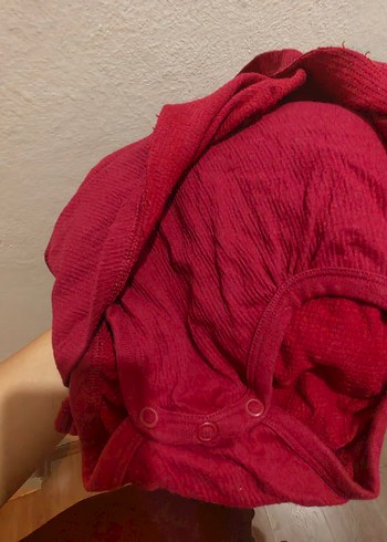 3-6 Ay Beden H&M Kız bebek Kırmızı Fırfırlı Elbise