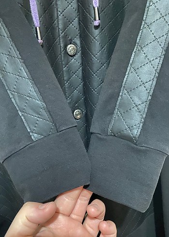 Mascara deri detaylı kap - Görsel 3