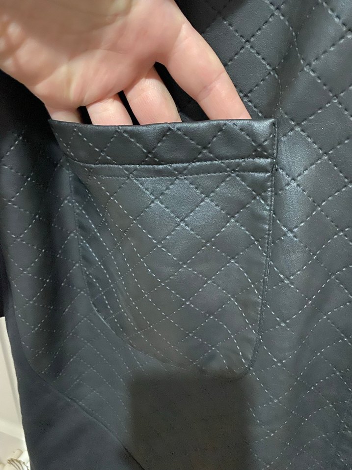 Mascara deri detaylı kap - Görsel 5