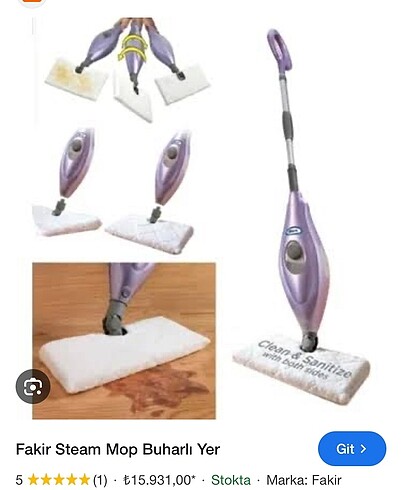 Fakir Fakir buharlı steam mop parçaları