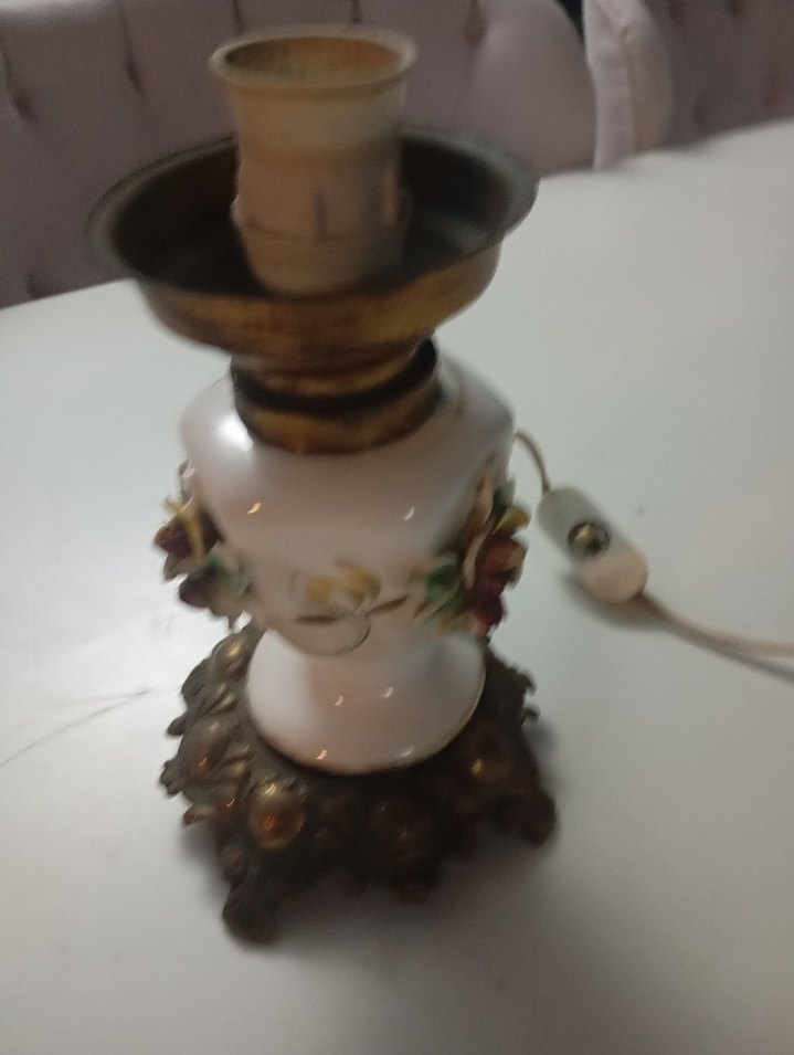 antika porselen abajur - Görsel 3